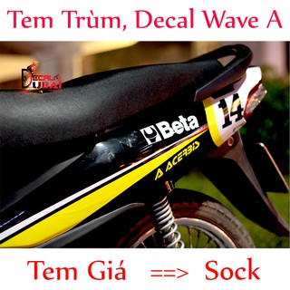 Tem trùm wave cam Monster vàng đen