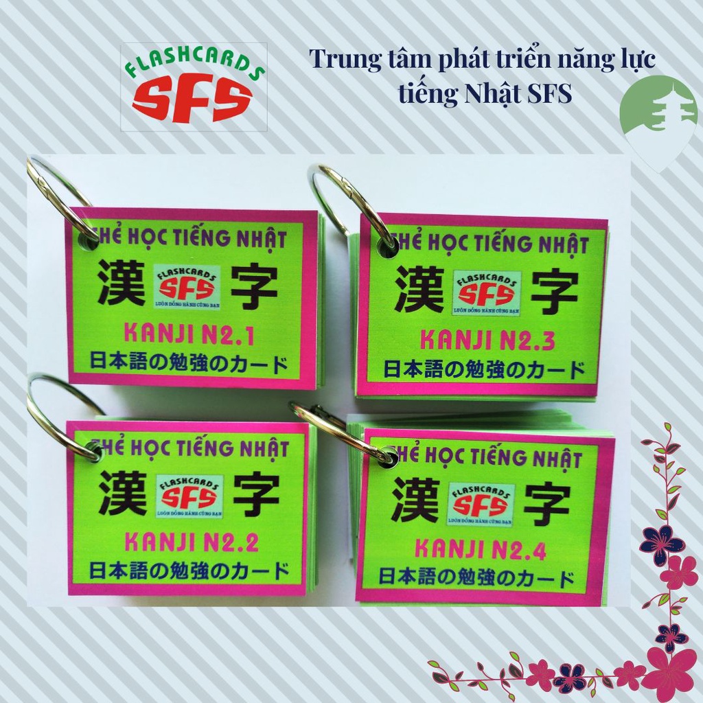 Bộ thẻ học Kanji N2 SFS_ 400 chữ kanji