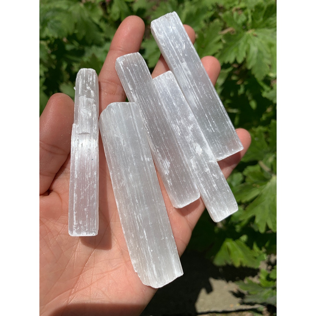 Đá Thanh Tẩy Selenite Thanh 10cm, từ trường phong thuỷ, bảo vệ không gian - THẢO MỘC XÔNG NHÀ