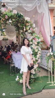 Váy xếp li eo hàng thiết kế