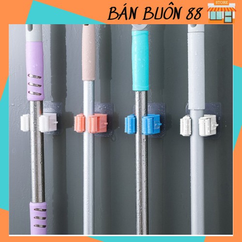 ❌BÁN SỈ Combo 2 Móc Dán Tường Kẹp Giữ Cây Lau Nhà / Móc Treo Chổi, Treo Ô, Đồ Dùng 1626 Giang Phạm