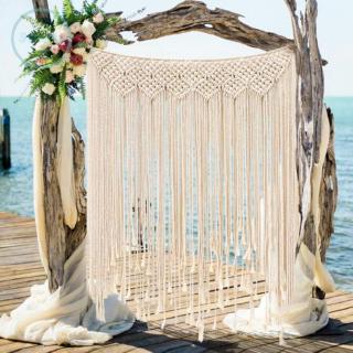 Hanging Tapestry Wall Decoration Room Divider Door Window Curtain Wedding Backdrop Beige Bohemian Gifts Macrame