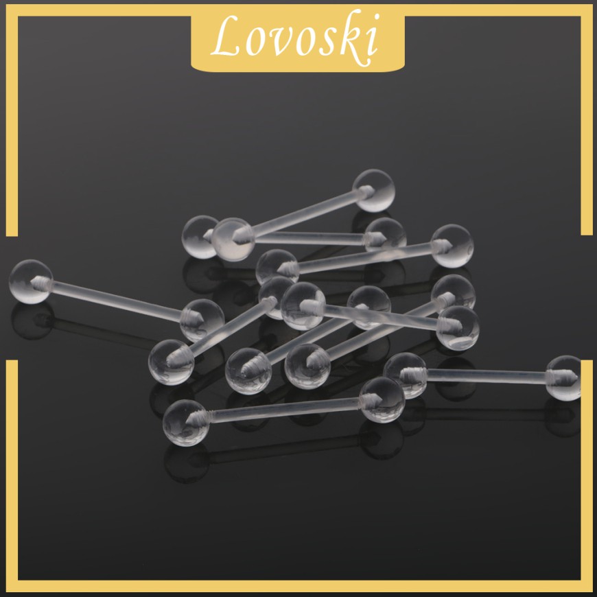 [Lovoski] Bộ 10 Khuyên Xỏ Cơ Thể Chất Liệu Acrylic