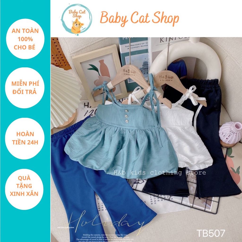 SET CHO BÉ GÁI HAI DÂY + QUẦN ỐNG LOE ĐIỆU ĐÀ