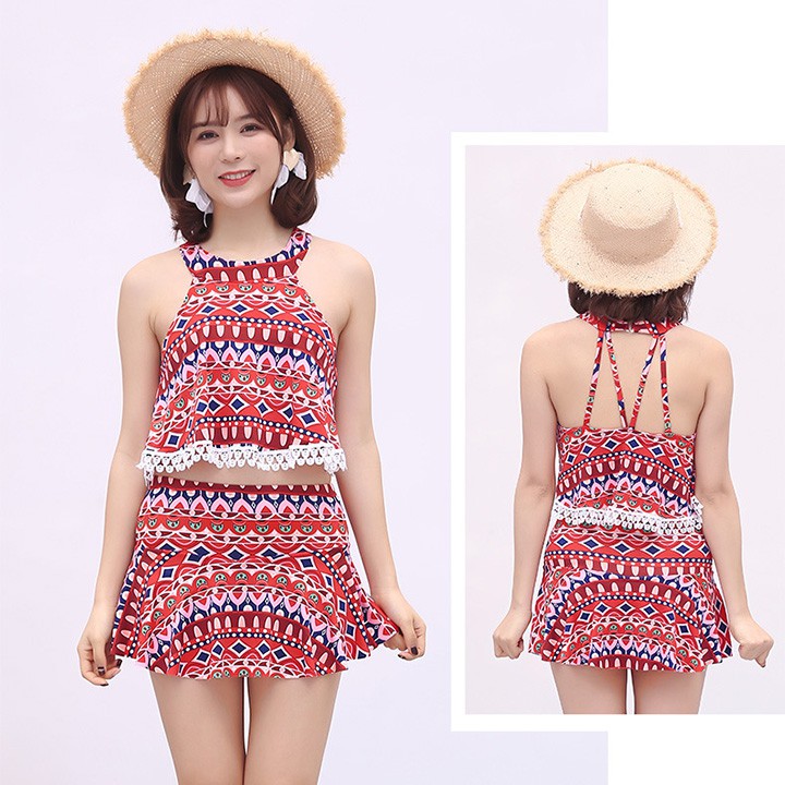 Có sẵn bộ đồ bơi nữ bikini đi biển 2 mảnh yếm thổ cẩm | BigBuy360 - bigbuy360.vn