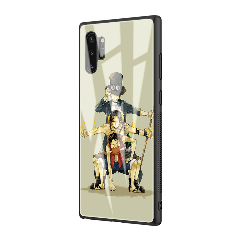 Ốp Lưng Kính Cường Lực In Hình Các Nhân Vật Trong One Piece Cho Samsung Note 8 9 10 S7 Edge S8 S9 S10 S20 Ultra Lite Plus S138