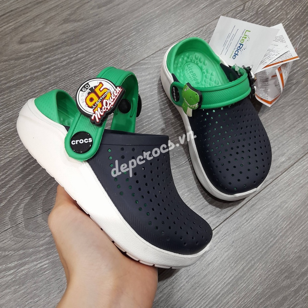 (Bảng màu 1) Dép sục crocs literide trẻ em hàng cao cấp, dép crocs bé trai bé gái - cross house