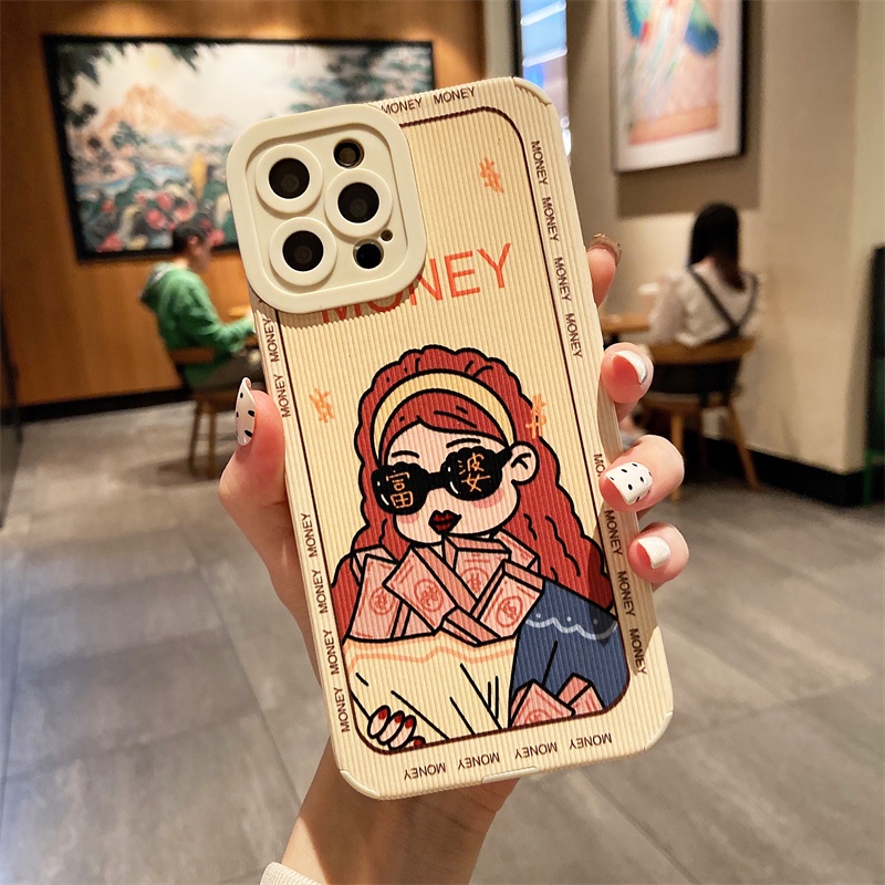 Ốp điện thoại hình cô gái xinh xắn cho iPhone 6 7 8 X XS XR XSMAX 11 12 13 Plus Pro Max Mini
