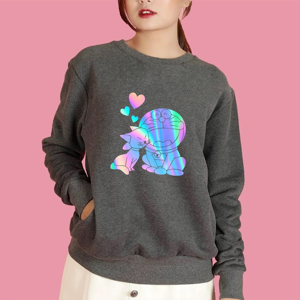 Áo Sweater nỉ quang unisex dài tay Doremon Tán Gái AS17 [ FREESHIP ]