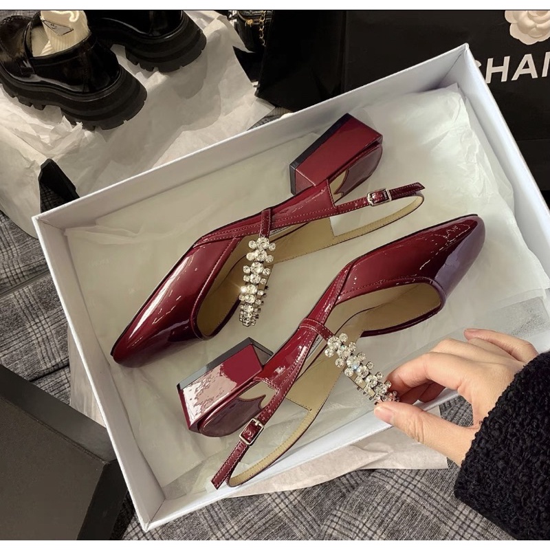 Giày hở gót tiểu thư QC cao cấp chuẩn đẹp