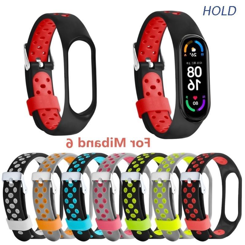 Dây Đeo Thay Thế Chất Liệu Silicon Màu Trơn Cho Xiaomi Mi Band 6 / 5