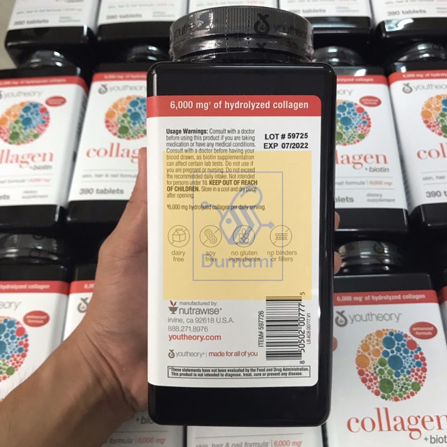 [Mã 77FMCGSALE giảm 8% đơn 500K] [Ship nhanh+Date xa] 390v Viên uống đẹp da COLLAGEN YOUTHEORY - Mỹ | BigBuy360 - bigbuy360.vn