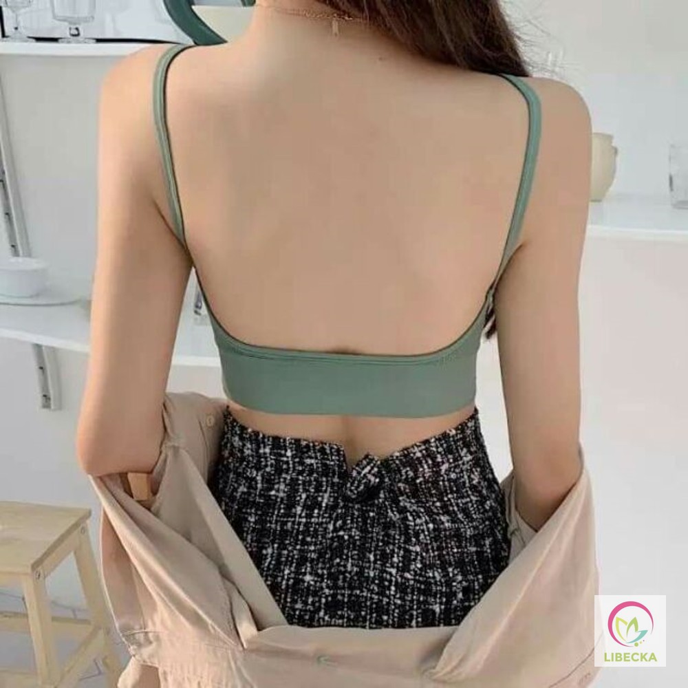 Áo bra nữ áobra len gân tăm đẹp 2 dây khoét lưng chữ U thông thoáng mát Sexy gợi cảm giá rẻ LIBECKA AL01 | BigBuy360 - bigbuy360.vn