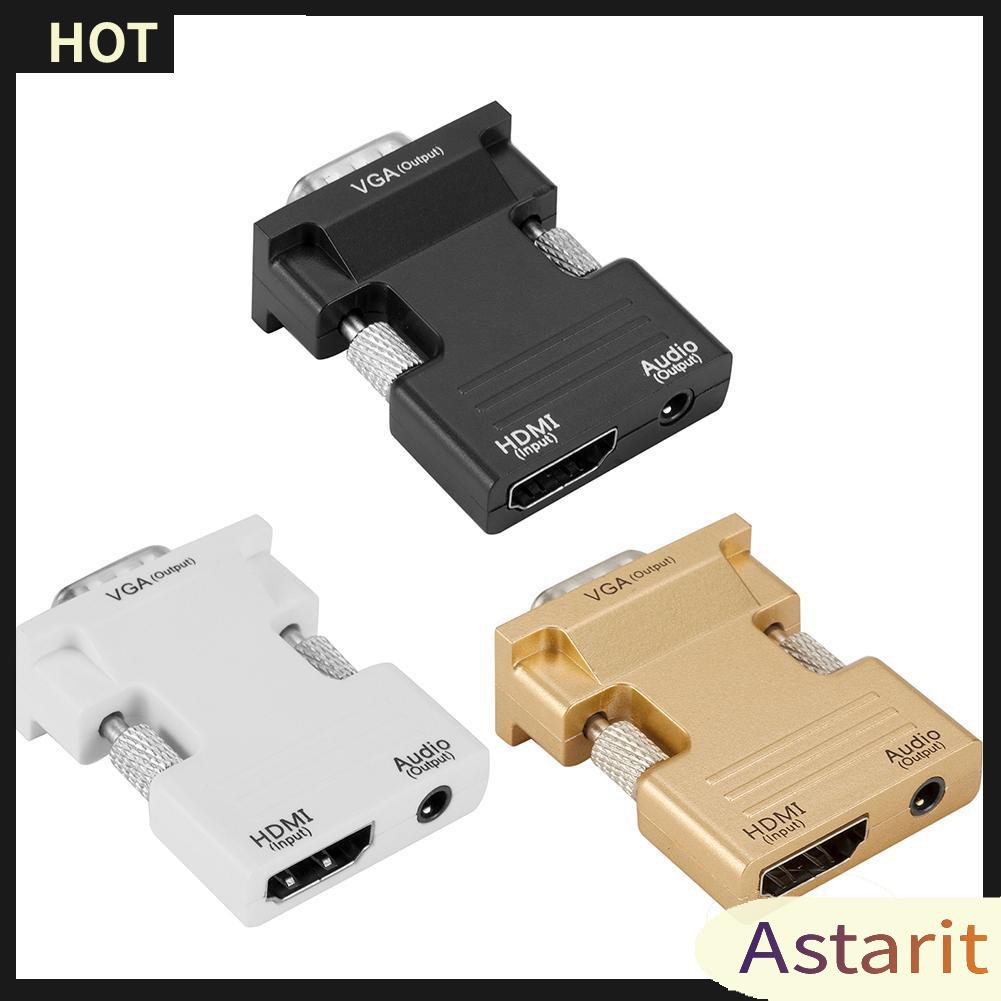 Đầu Chuyển Đổi HDMI Sang VGA Kèm Cáp Âm Thanh Với Đầu Ra Hỗ Trợ 1080P