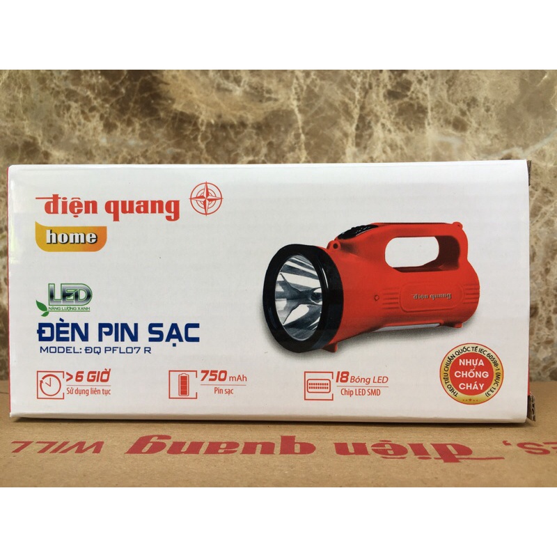 Đèn Pin LED Điện Quang ĐQ PFL07 R (Pin sạc)