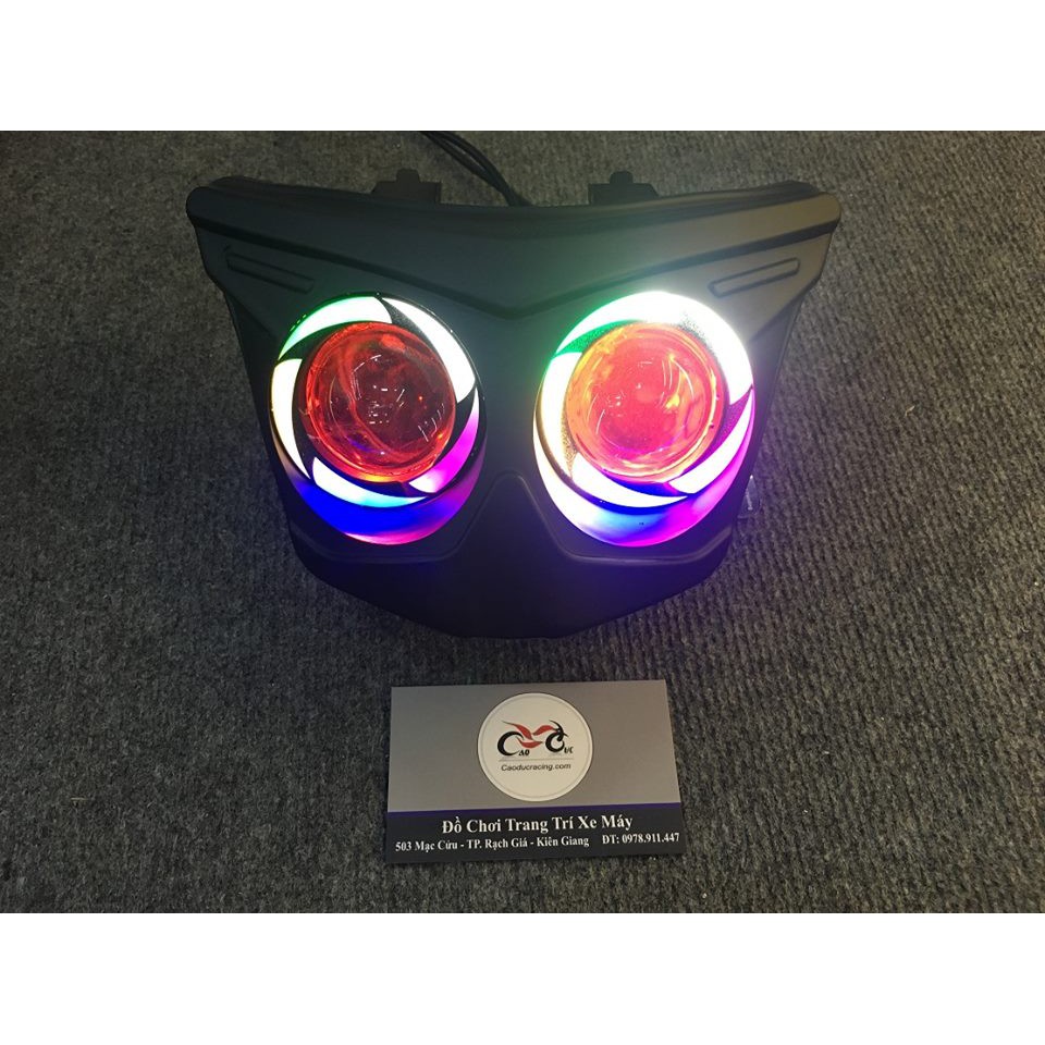 [Rẻ Nhất Shopee] - Mắt cú trên EX150 - chóa đèn mắt cú exciter 150 - Loại U7 viền lốc xoáy