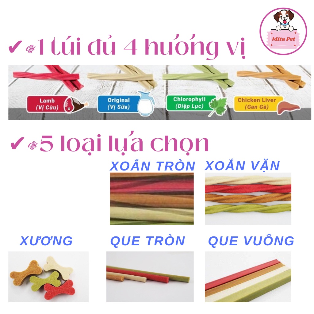 Bánh Thưởng Xương Gặm GOODIES - Bổ Sung Canxi, Vitamin, Làm Sạch Răng Cho Chó