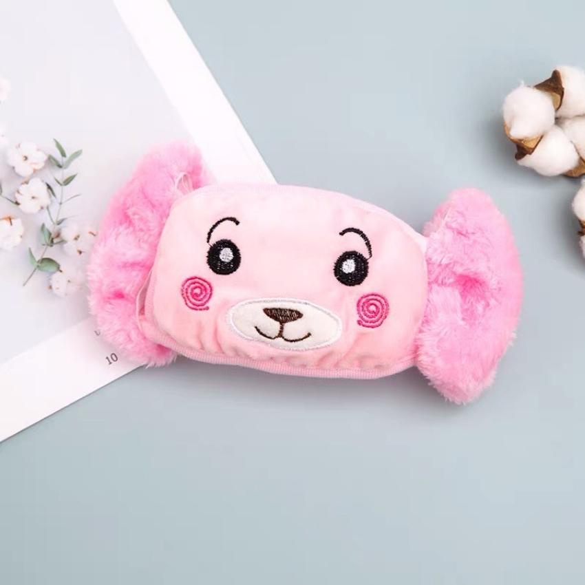 Khẩu trang mùa đông- bịt tai giữ ấm chất liệu vải bông- dày dặn- giao màu ngẫu nhiên - KTBT