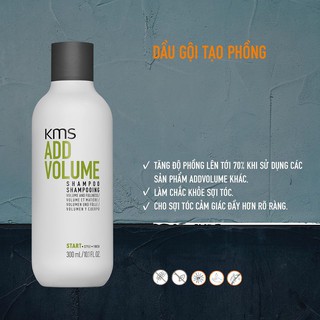 Dầu gội tăng phồng kms add volume shampoo 300ml