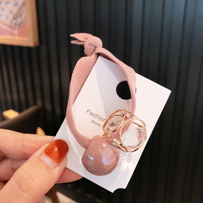 Dây Buộc Tóc Cao Su Họa Tiết Hình Học Dễ Thương Phong Cách Hàn Quốc Cho Nữ