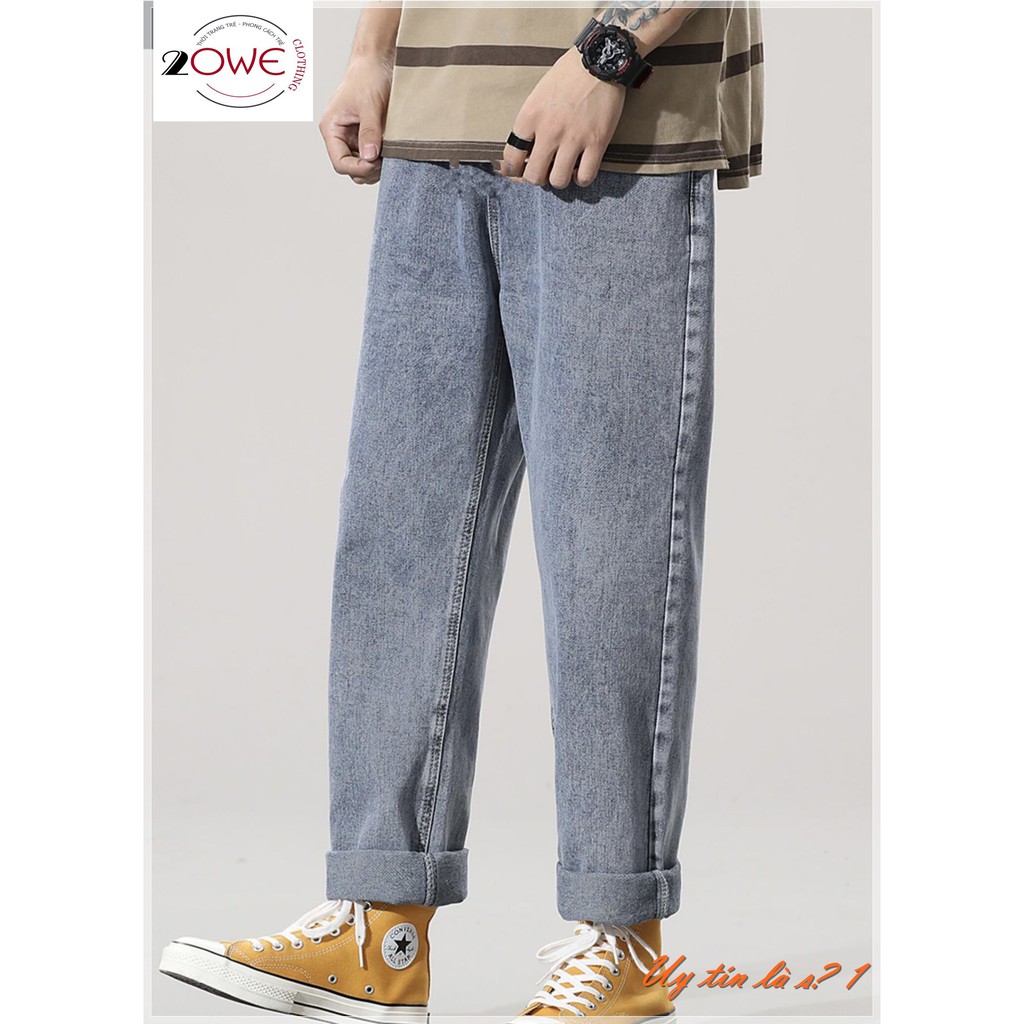 Quần jean, jeans Baggy, quần bò nam, dáng ống suông, rộng nam, TR01 phong cách hàn quốc