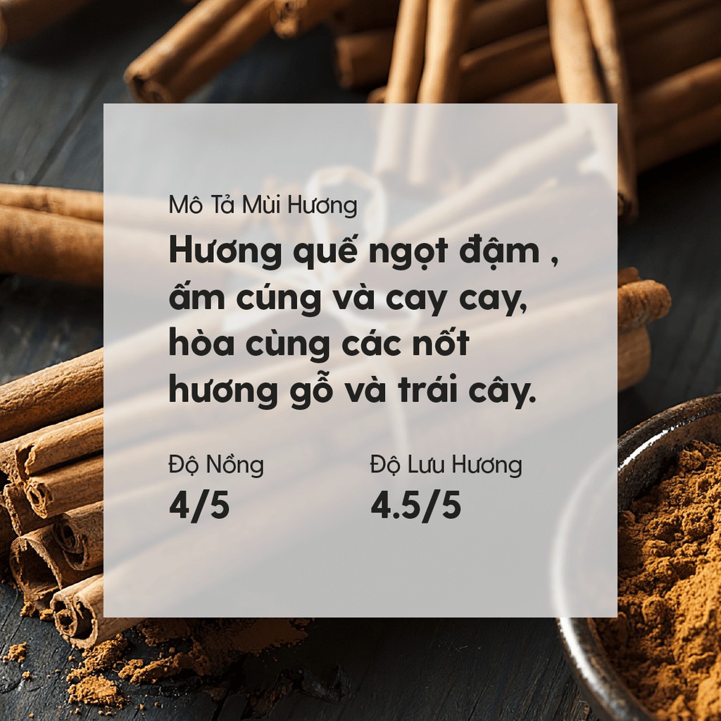 Tinh Dầu Quế (Thơm Đậm) Organic Thiên Nhiên Nguyên Chất Đậm Đặc Xông Thơm Phòng, Làm Nến Thơm HENY GARDEN