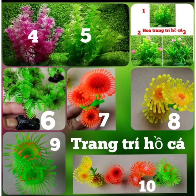 Hoa Nhựa Trang Trí Hồ Cá Cảnh - Nga Guppy 0916 007 137