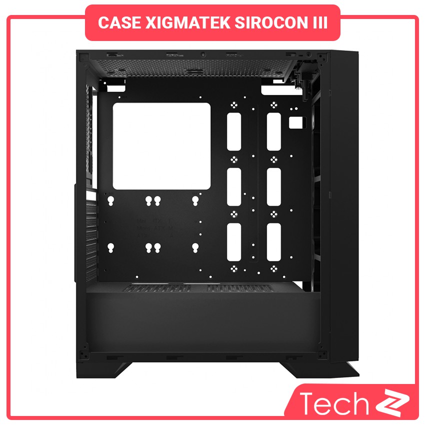 Vỏ case máy tính XIGMATEK SIROCON III 3 Fan Led Red ( ATX, Micro-ATX, ITX)