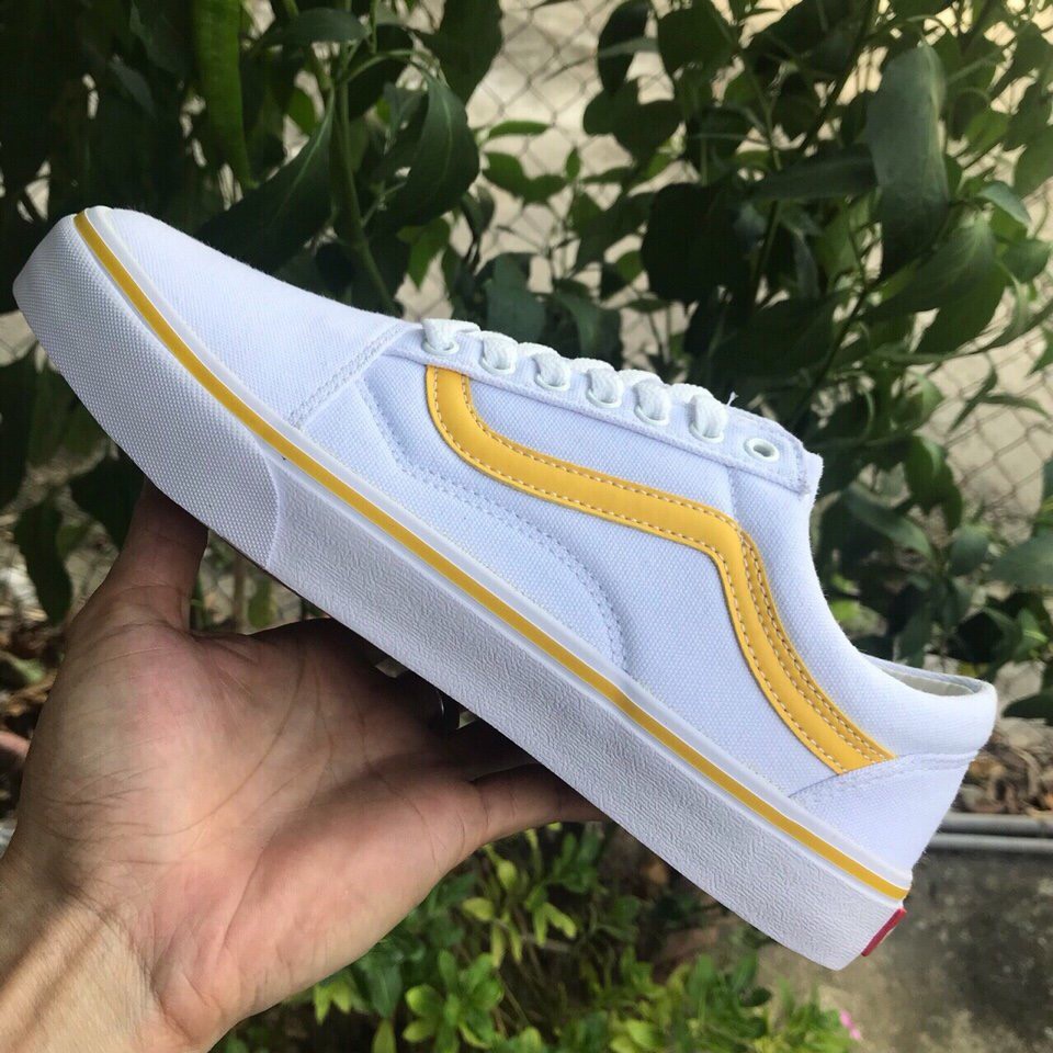 Giày thể thao vans old skool TRẮNG SỌC KẺ ĐEN