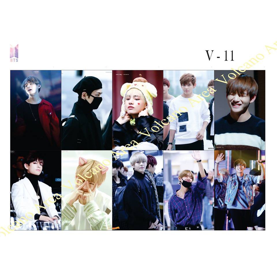 [BTS] Set Sticker V - 2 mẫu (có nhiều mẫu hình dán Kpop)