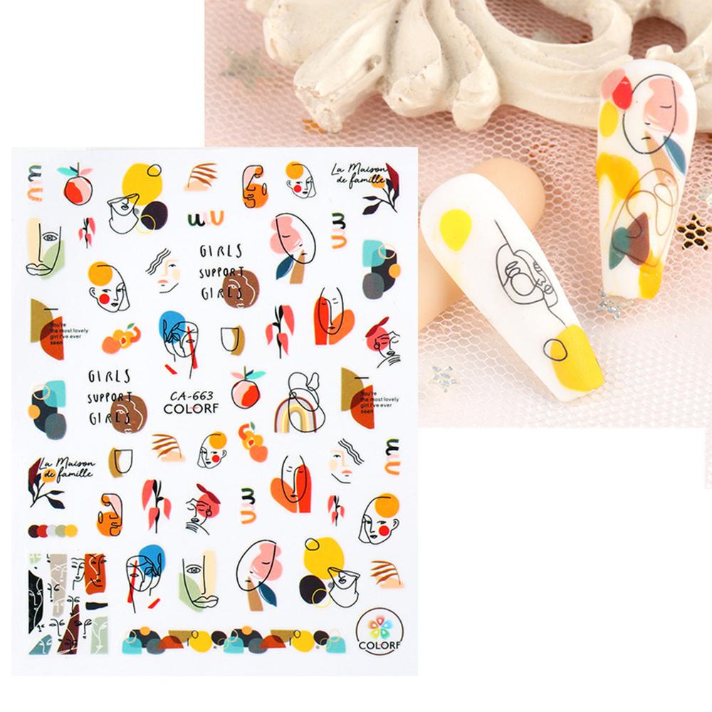 Miếng Dán Trang Trí Móng Tay Chủ Đề Mùa Hè Dễ Thương