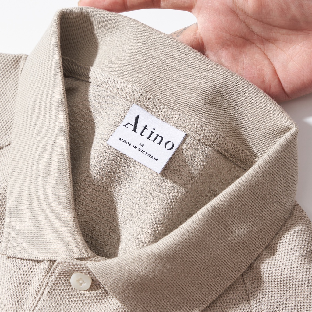 Áo Polo Nam Trơn Tay Raglan ATINO vải cá sấu Cotton thoáng mát trẻ trung chuẩn form regular PL5.3057