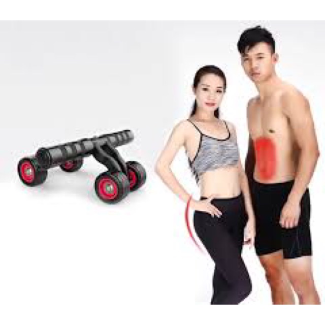 CON LĂN TẬP BỤNG 4 BÁNH DỤNG CỤ TẬP GYM YOGA TẠI NHÀ TẶNG KÈM MIẾNG THẢM