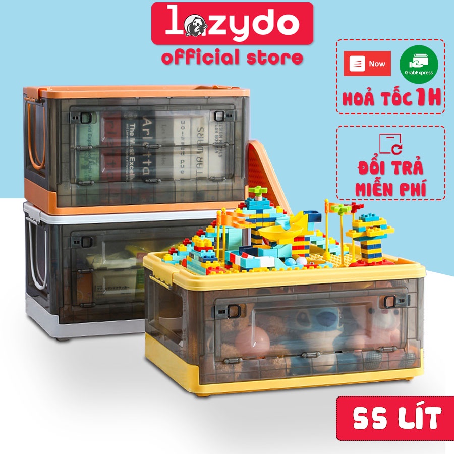 Thùng Đựng Lego & Đồ Chơi Lazydo Gấp Gọn Thông Minh Bằng Nhựa PP Cao Cấp - 44 Lít & 55 Lít