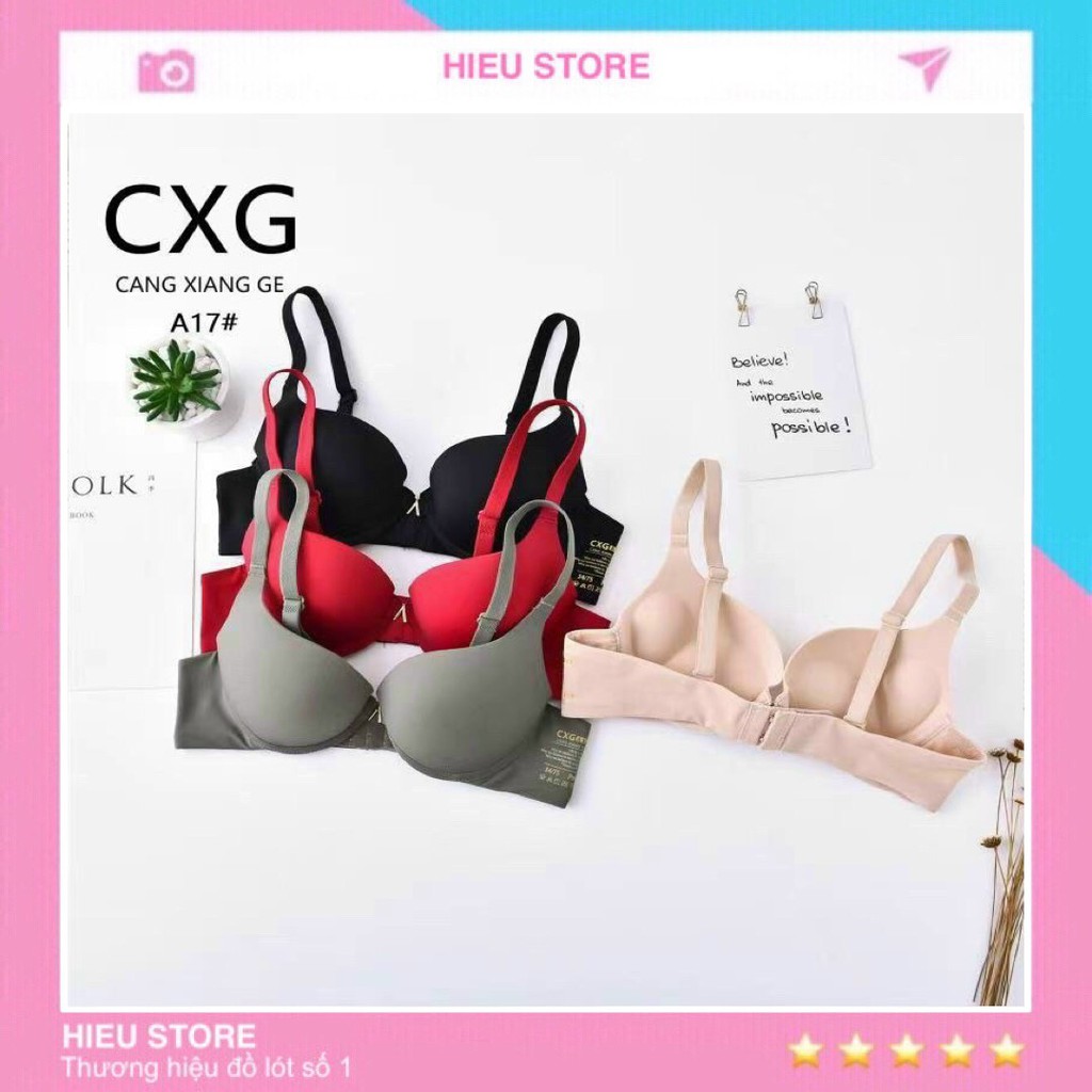 Áo ngực nữ su đúc có gọng đệm dày SIÊU NÂNG ⚡FreeShip⚡ áo lót su CAO CẤP hiệu CXG A17 Hieu Store24h