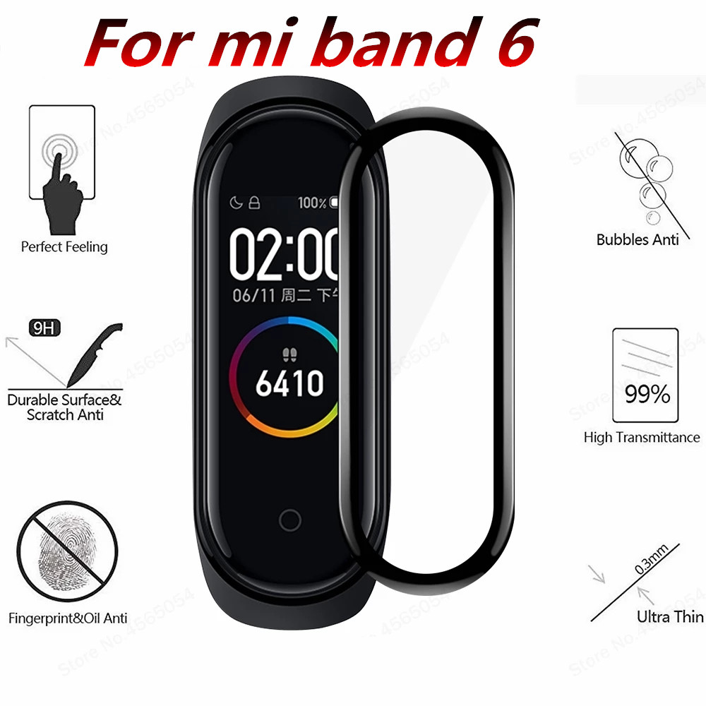 Kính Cường Lực 9d Bảo Vệ Màn Hình Đồng Hồ Xiaomi Mi Band 6 6