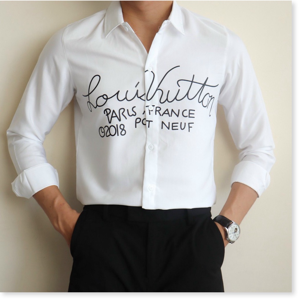 Áo sơ mi in thêu dài tay dành cho nam giới cực phong cách , hot 2021 KOKO MI FASHION