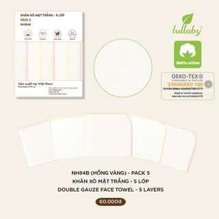 Set 5 Khăn mặt xô trắng NH84B cao cấp