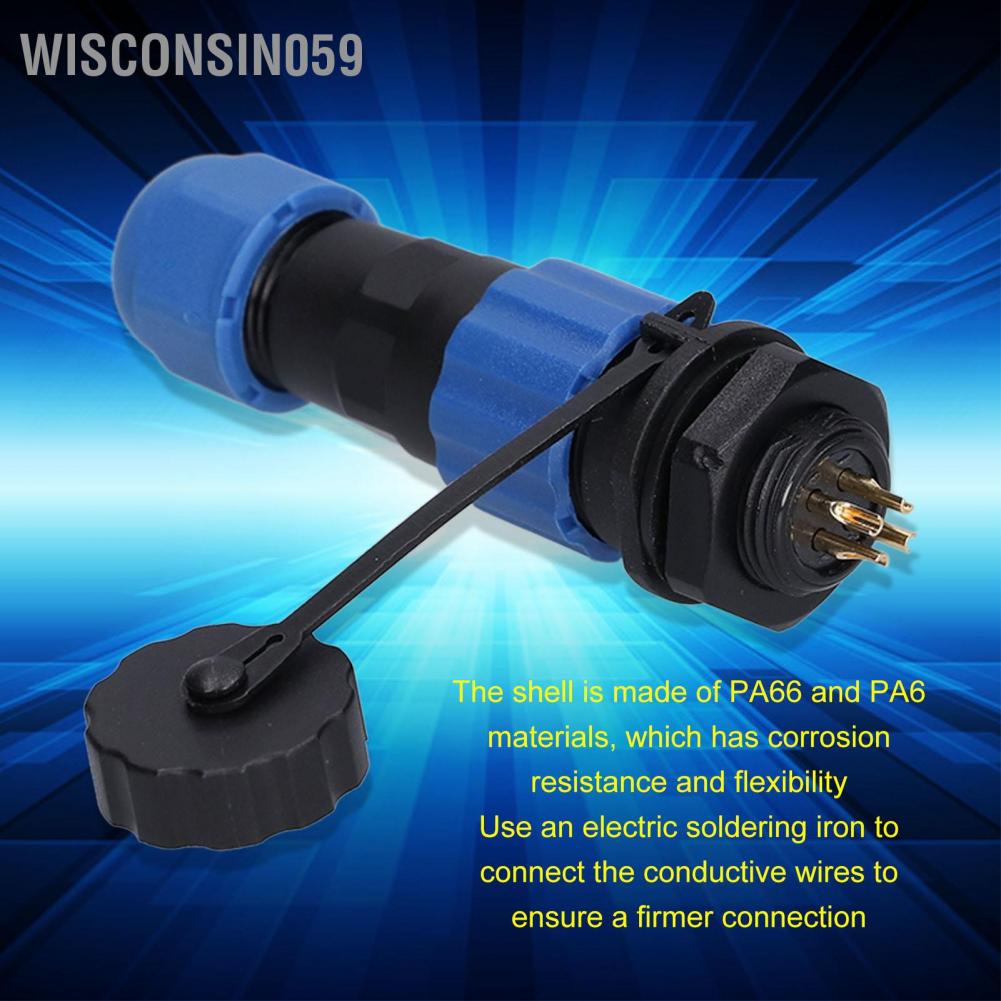 Wisconsin059 Aviation Plug Socket Safe Reliable Oxidation Resistance Durable Compact Connector for Program Controlled Machines