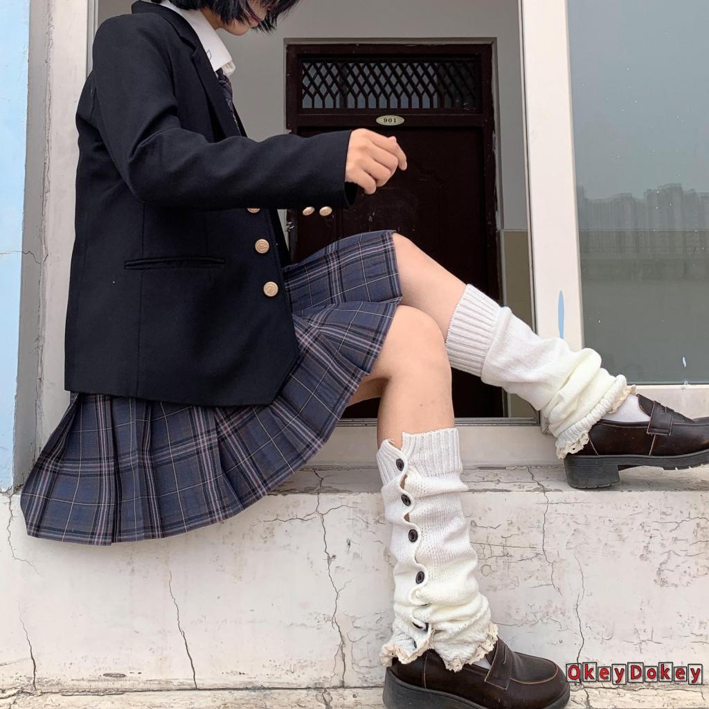 Đôi Vớ Đan Len Giữ Ấm Chân Dài Y2K Thời Trang Cho Nữ