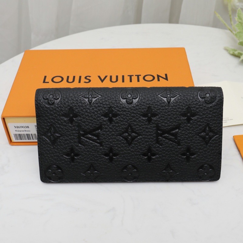 Ví dài dáng gập nhiều ngăn cho nam Louis Vuitton LV da thật cao cấp