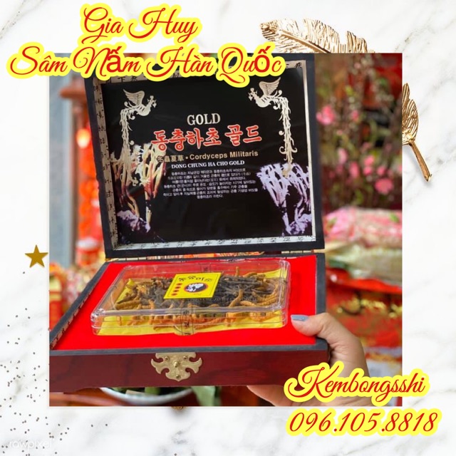 [SỈ TẬN GỐC] ĐÔNG TRÙNG HẠ THẢO HÀN QUỐC, HỘP GỖ 45gr