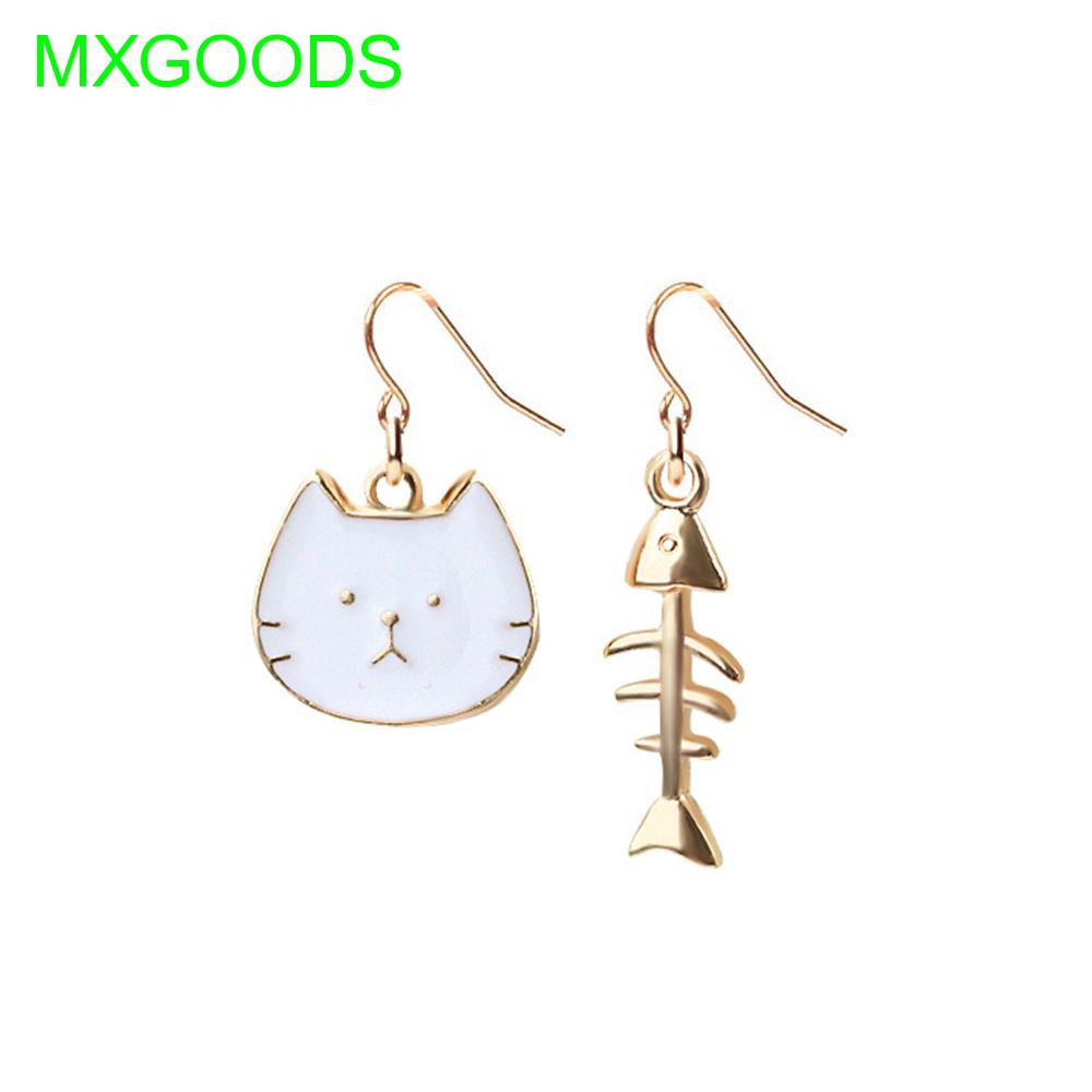 Bông tai hợp kim hình xương cá ngộ nghĩnh