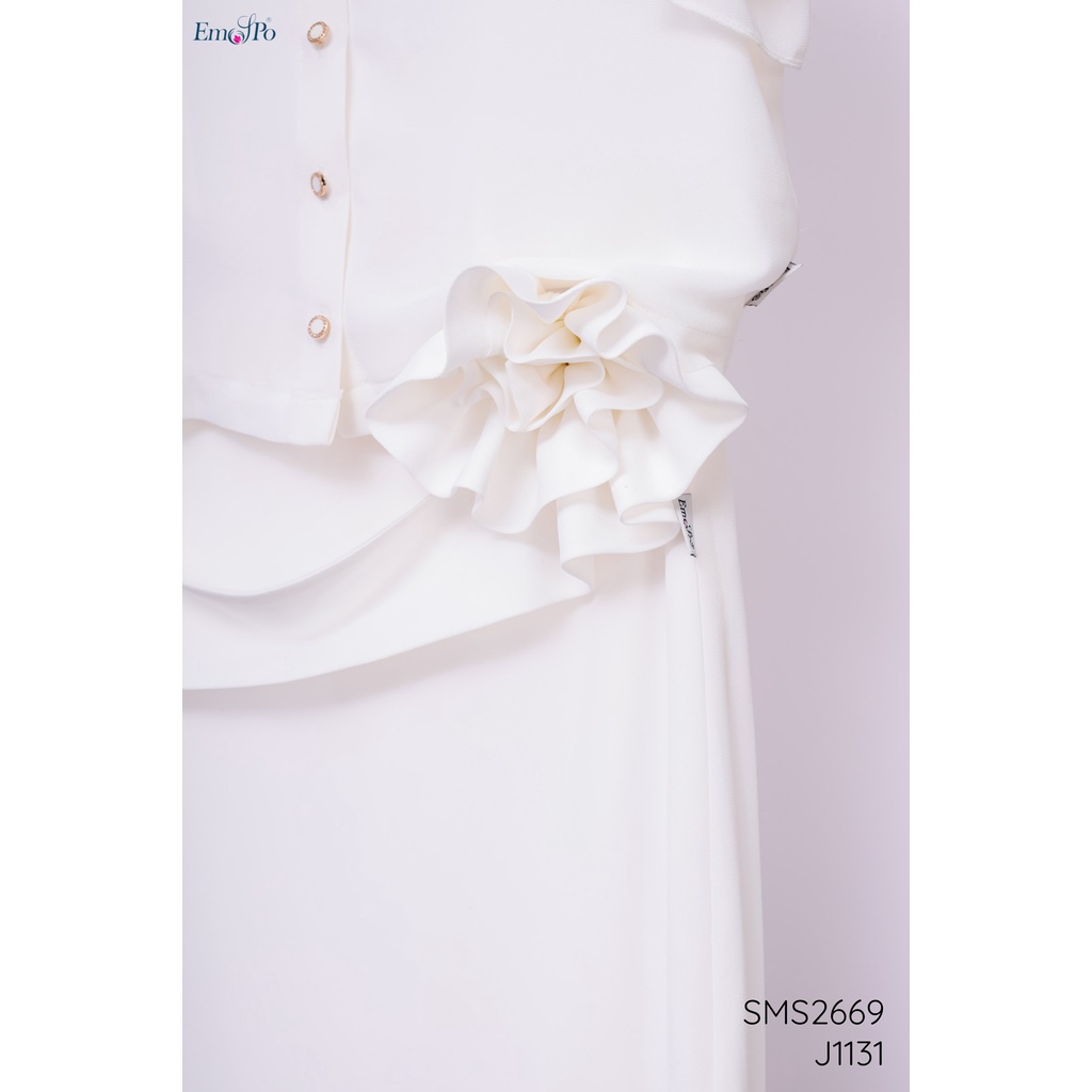 Juyp bút chì ôm, đính hoa 1 bên Emspo J1131