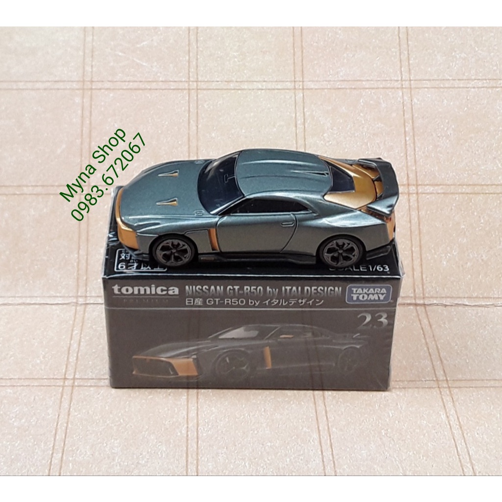 Đồ chơi mô hình xe Tomica premium, Nissan GT-R50 by Italdesign, chính hãng, sealed full box, tặng hộp PVC