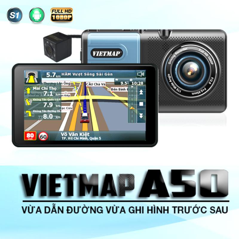Camera hành trình ô tô VIETMAP A50, cảnh báo giới hạn tốc độ, tặng kèm thẻ nhớ 32gb