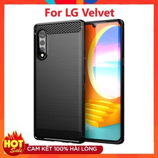 Ốp lưng LG Velvet/ Velvet 5G chống sốc vân carbon hấp thụ nhiệt cao cấp cực bền, không bám vân tay cực ôm máy
