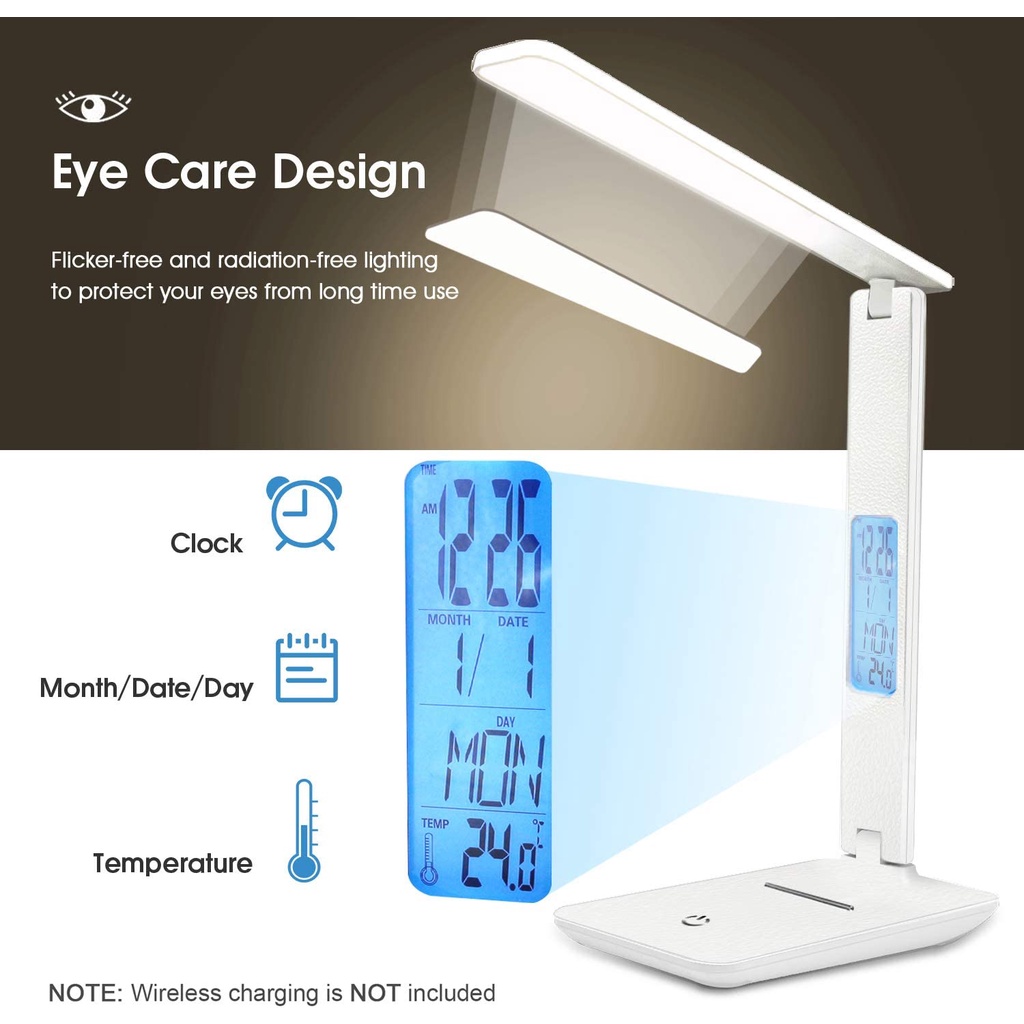 Đèn học để bàn tích điện mini chống cận - đèn ngủ để bàn 3 chế độ ánh sáng khác nhau an toàn bảo vệ mắt