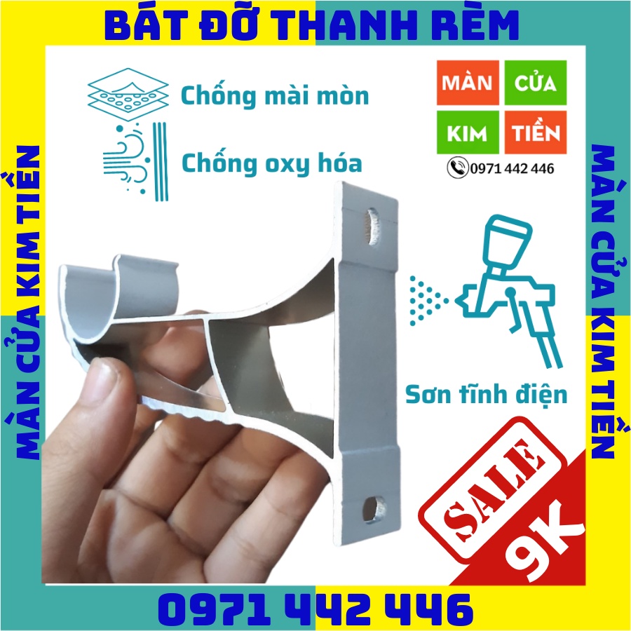 Giá Đỡ, Trụ Đỡ Thanh Treo Rèm, Bát Đỡ 2 Đầu Cây Rèm Nhôm Sơn Tĩnh Điện Chắc Chắn Bền Đẹp | Phụ Kiện Rèm Cửa