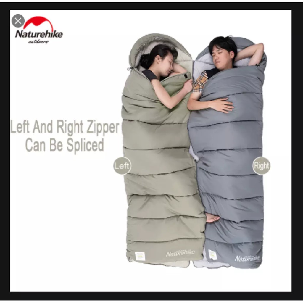Túi ngủ cotton cao cấp có mũ trùm đầu du lịch dã ngoại văn phòng Naturehike NH20MSD02 - M180 M300 M400